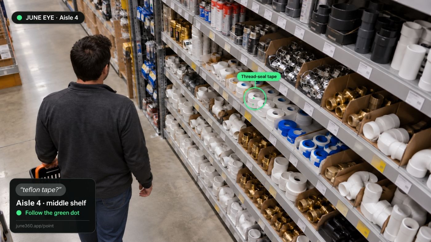 Hardware aisle: teflon tape, Aisle 4, middle shelf